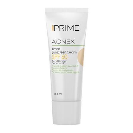 کرم ضد آفتاب رنگی SPF60 پوست مختلط تا چرب فاقد چربی پرایم